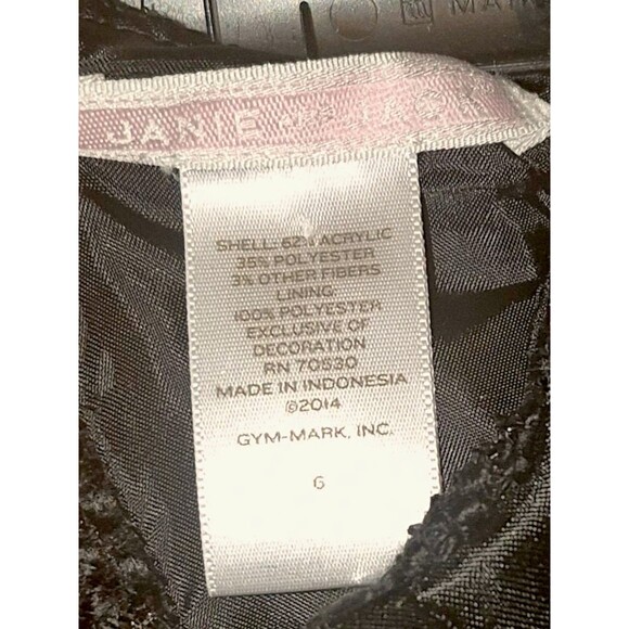 Janie And Jack Sz 6 Black Knit Sparkle Dress Holiday Fancy Formal - Picture 3 of 4